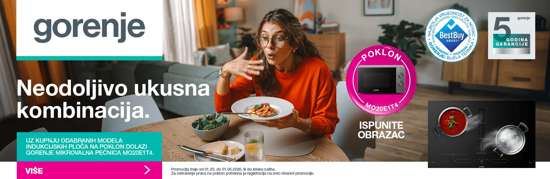 Gorenje indukcije- poklon mikrovalna.