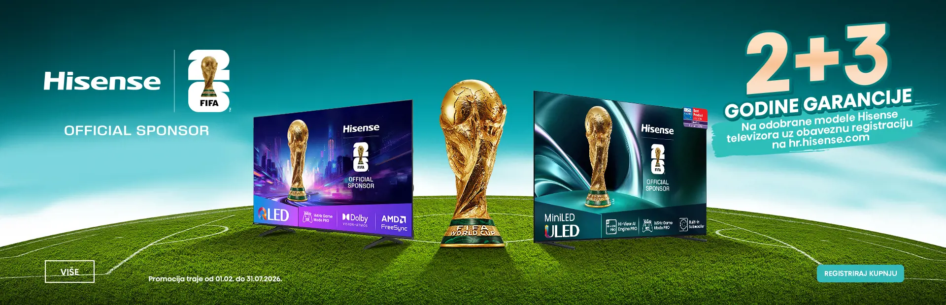 Hisense TV produženo jamstvo 2+3 godine jamstva