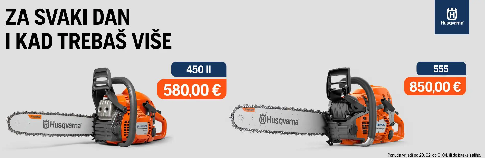 Husqvarna - akcija motornih pila