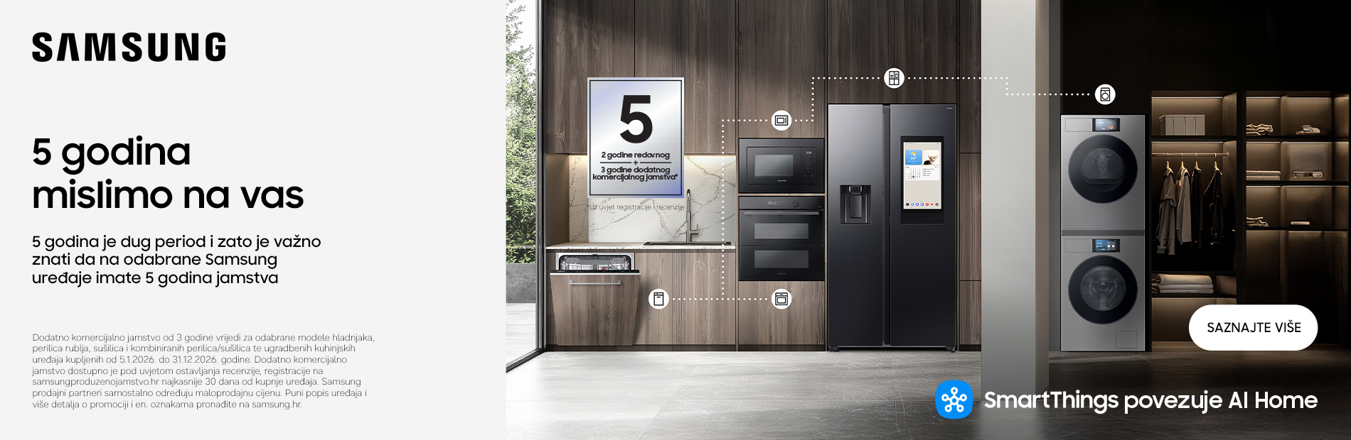 Samsung produljeno jamstvo bijela tehnika 2+3