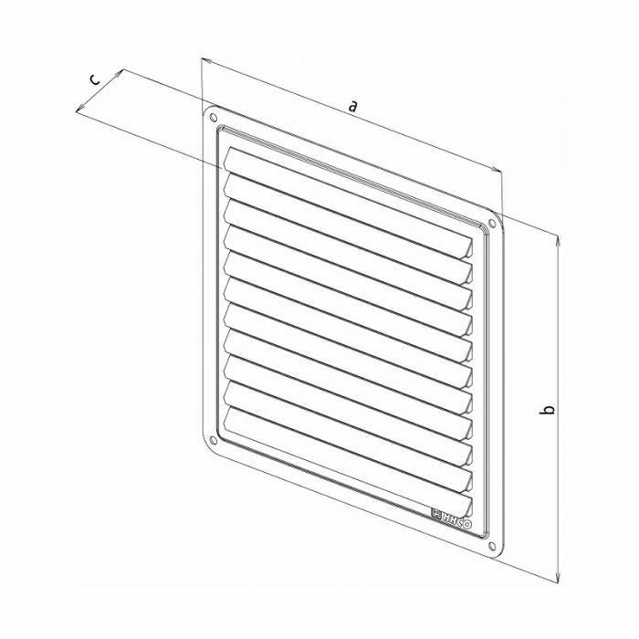 ROZETA INOX HACO 0710 150*150 KN (800)