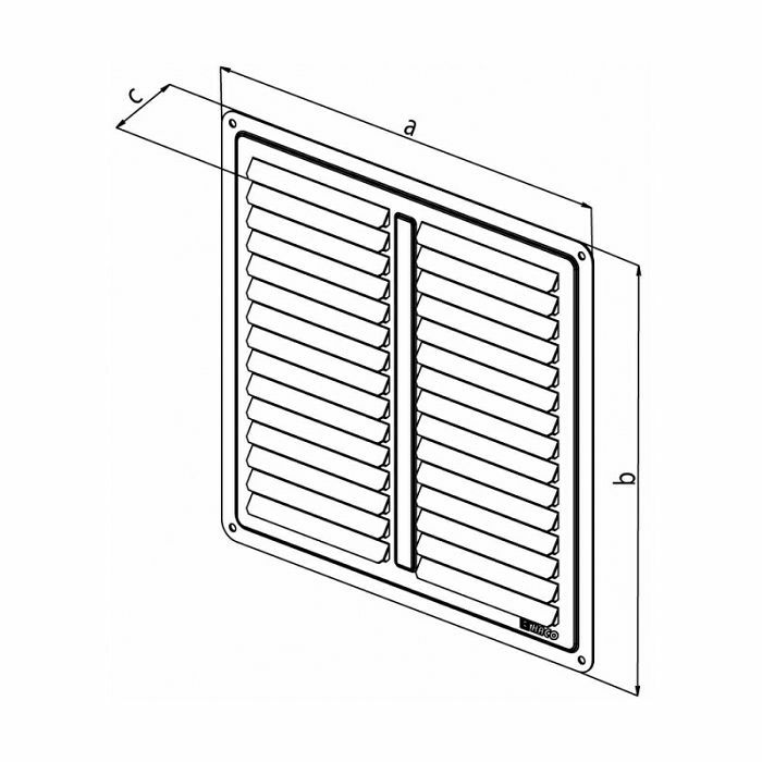ROZETA INOX HACO 0715 300*300 KN (715)