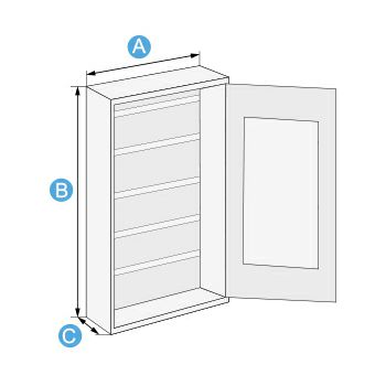 ORMARIĆ ZA KLJUČEVE PLEXI 90 KUKICA (2184/2)