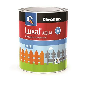LUXAL AQUA TAMNO SMEĐA SATIN RAL 8017 0,65 L #