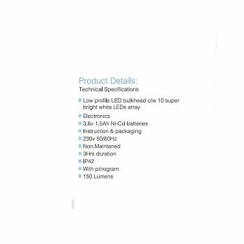 LAMPA PANIK LED WA460 1h/150lm IP42