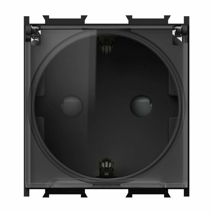 MODUL UTIČNICA SA POKLOPCEM CRNA VM11BT