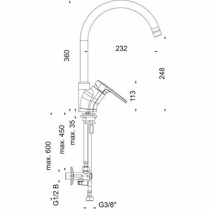 SLAVINA KUHINJSKA UNITAS INFINITY i22 01173 3 CIJEVI