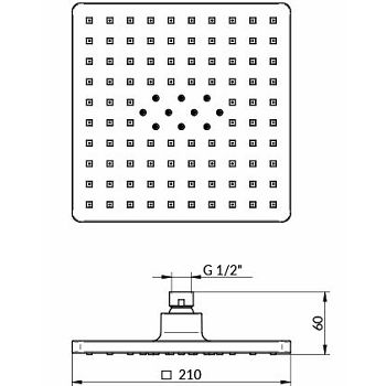 TUŠ RUŽA ROSAN 1/2 QUADRO 210x210   PTRUSP5