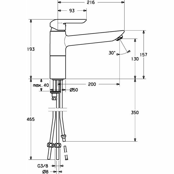 SLAVINA KUHINJSKA HANSA AVANTIS 5249-1103 3 CIJEVI #