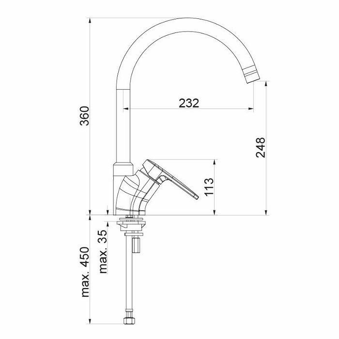 SLAVINA KUHINJSKA UNITAS INFINITY i22 00174 2 CIJEVI