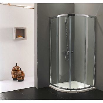 TUŠ KABINA DELTA NIKA 90 POLUKRUŽNA PROZIRNO STAKLO 