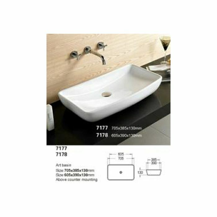 KIMIC UMIVAONIK PRAVOKUTNI 70,5x38,5x13 BIJELI 9070K