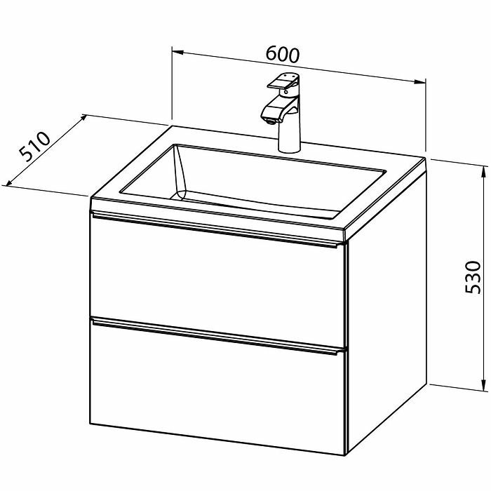 BAZA GRANDE BLACK TOP 60, HALIFAX BIJELI  6924379HB