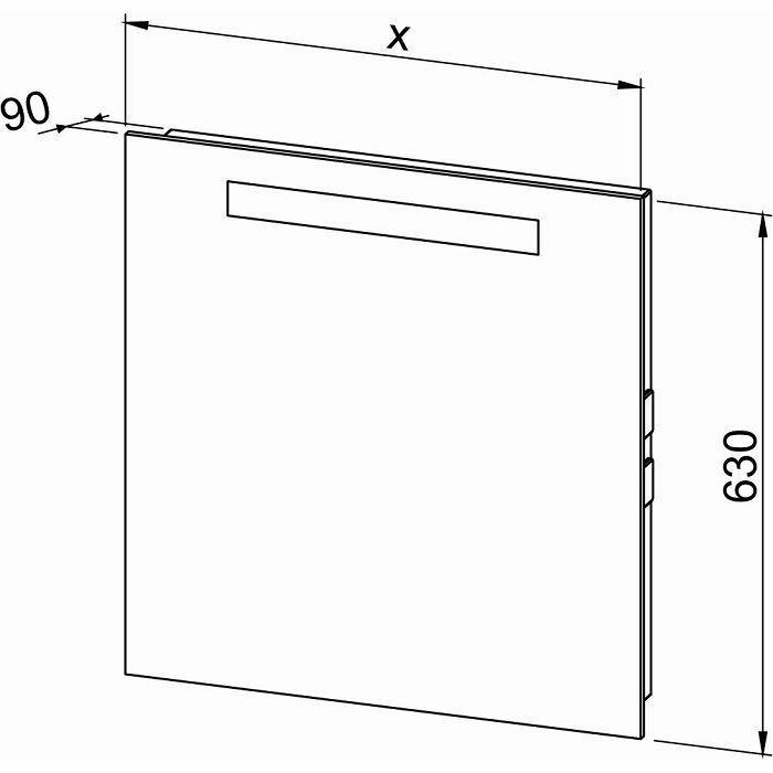 OGLEDALO S RASVJETOM 60cm BIJELO AQUAESTIL