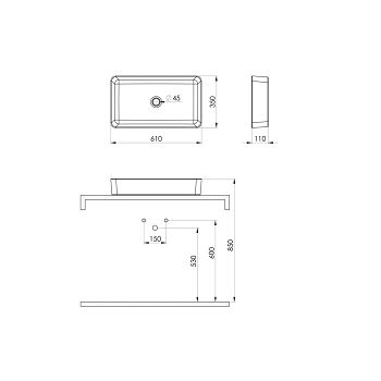 CONCEPTO UMIVAONIK BELL GULI 61X35X11  V99181 #