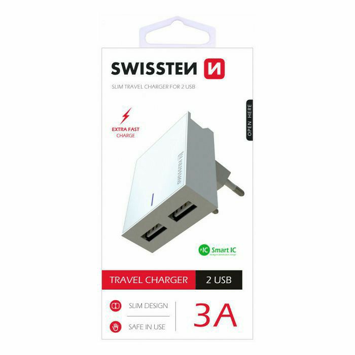 SWISSTEN PUNJAČ ZA AC220 3.1A SMART IC BIJELI