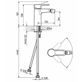 SLAVINA BLAU ZA BIDE  CRNA  B139100B