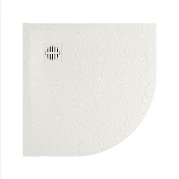 TUŠ KADA STONE 90X90, POLUKRUŽNA, BIJELA