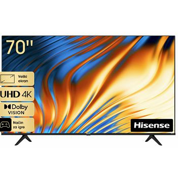 TV 70"HISENSE LED UHD 70A6K SMART TV