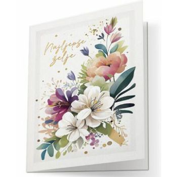 ČESTITKA- NALJEPŠE ŽELJE -CVIJEĆE