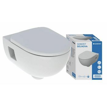 GEBERIT CER SELNOVA - SET WC VISEĆI OVALNI SA SC SJEDALOM RIMFREE 501.750.00.1