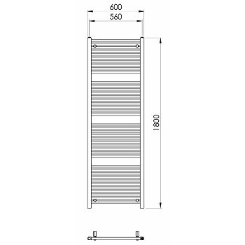 RADIJATOR TERMA 1800x600 CRNI G62395