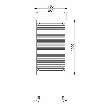 KUP. RADIJATOR TERMABAD R01 BLACK, 100x60 CM, 558 W  G62394
