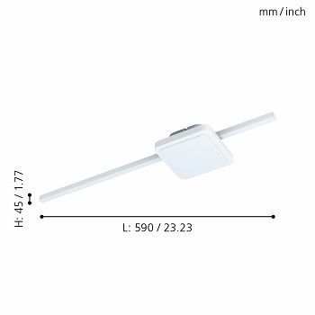 99607 STROPNA/ZIDNA/1,LED,6,3W,BIJELA SARG
