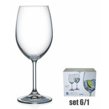 ČAŠE KRISTALIN LARA -GOBLET VINO 450 ML 6/1 