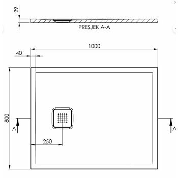TUŠ KADA VOXORT PREMIUM BELLE, 100x80  N15887