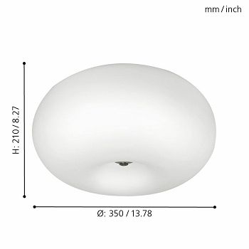 86812 PLAFONJERA/2 NIKL-MAT/OPAL-MAT"OPTICA"