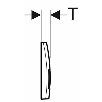 GEBERIT TIPKA DELTA 50 CRNA MAT NOVA 115.119.14.1