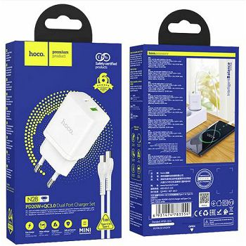 PUNJAČ ZA MOBITEL HOCO TYP C PD20W 1M