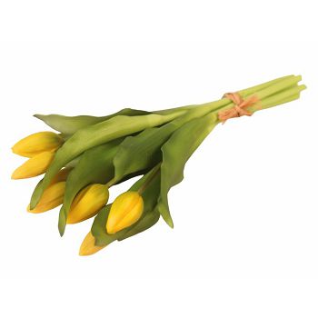 BUKET TULIPANA 29 CM, 7 GRANA, ŽUTA 
