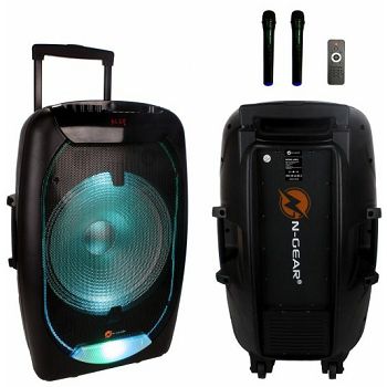 N-Gear karaoke The Flash 1510, 500W, BT, discoLED, 2*bež mikrofon, baterija