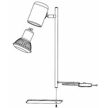 98855 STOLNA LAMPA CEPPINO 1xGU10/4,5W/230V CRNA