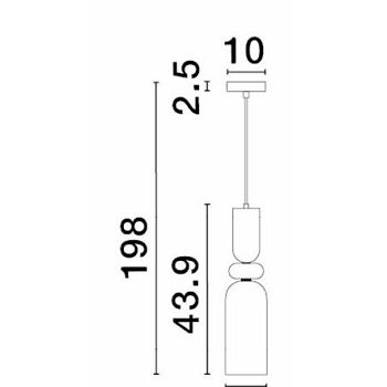 NL9009236 VISILICA MURANO/1XE14max5W/ZLATNA/SJAJNO TAMNO ZELENA/SVJETLO SIVA