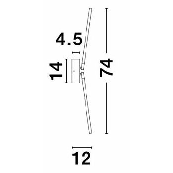 NL9180722 ZIDNA SVJETILJKA RACCIO 9.2W/560lm/3000K ZLATNA