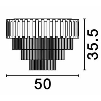 NL9824079 PLAFONJERA MAGNOLIA 5×E14/5W/230V GOLD KRISTAL