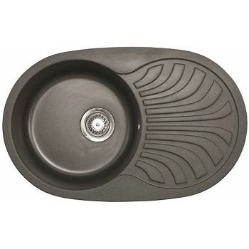 SUDOPER METALAC X VENERA PLUS GRANIT CRNI OVALNI 78*50*19cm/sa sifonom 90mm