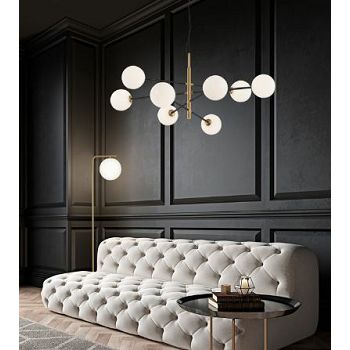 NL9143308 VISILICA VITRA 8xG9/5W/220V IP20 ZLATNA/CRNA