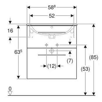 GEBERIT CER SELNOVA SQUARE - BAZA SA UMIV., 2 LADICE 58,8x50,2