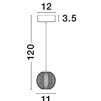 NL9511010 VISILICA BRILLANTE 4,2W/3200K ZLATNA