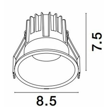 NL9580643 UGRADBENA SVJETILJKA LUELA LED/13W/400K/1253lm IP20