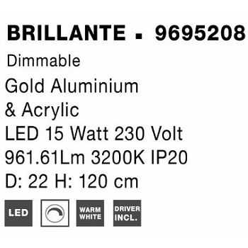 NL9695208 VISLICA BRILLANTE LED 15W/961lm/3200K