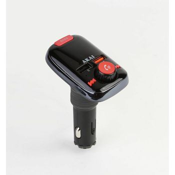 TRANSMITER AKAI, 2XUSB PUNJAČ, BT, HANDSFREE, MICROSD, 12-24V, CRNI FMT-74BT