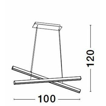 NL9060920 X-LINE  STROPNA SVJETILJKA LED 40W/230V/IP20/3000K