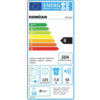 SUŠILICA RUBLJA KONČAR SR7VK1 KONDENZACIJSKA