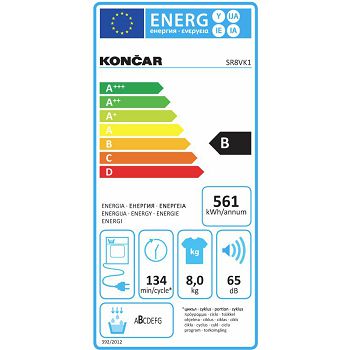 SUŠILICA RUBLJA KONČAR SR8VK1 KONDENZACIJSKA