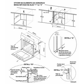 PEĆNICA KONČAR UPV659IV UGRADBENA 60 CM